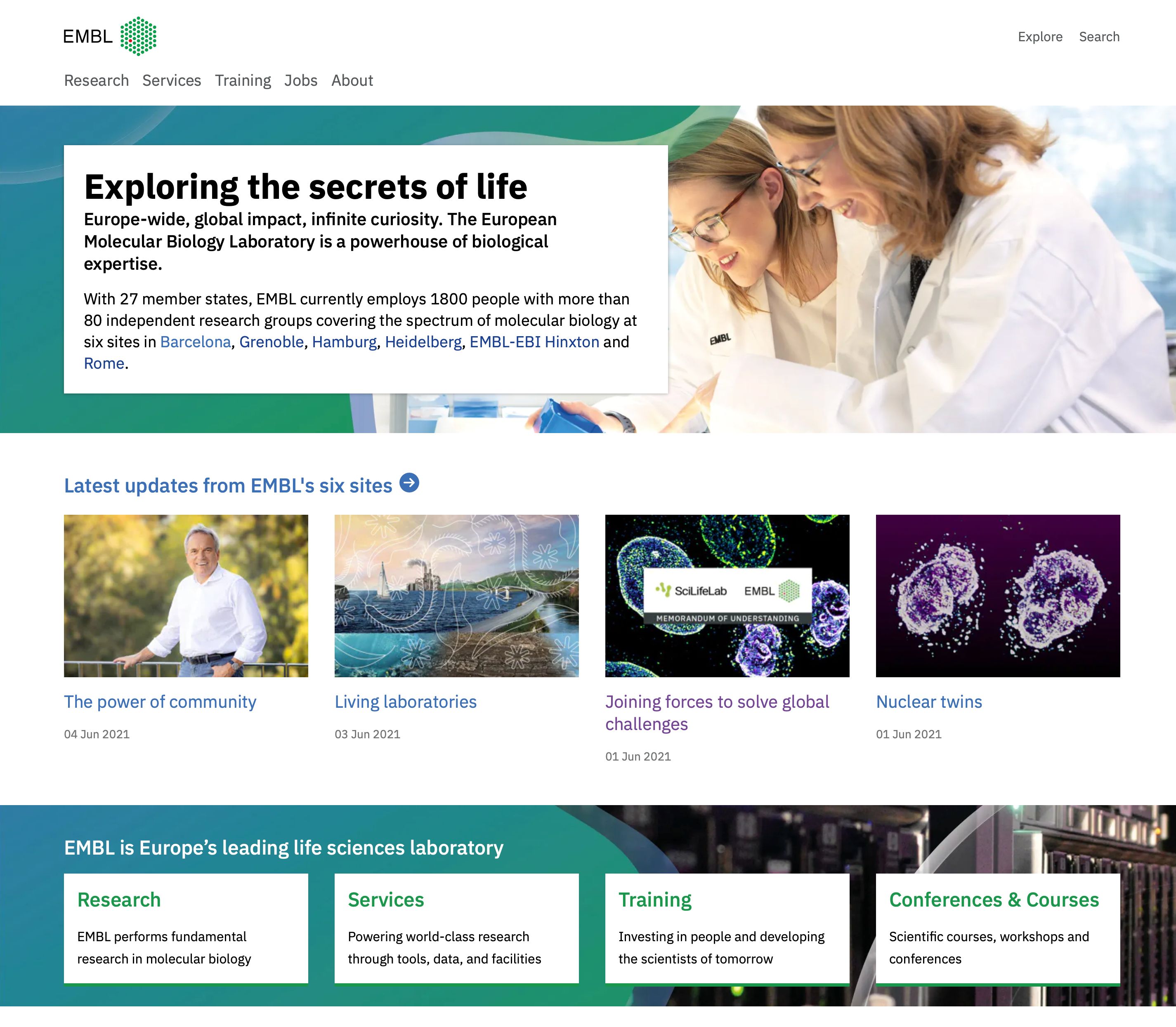 EMBL homepage