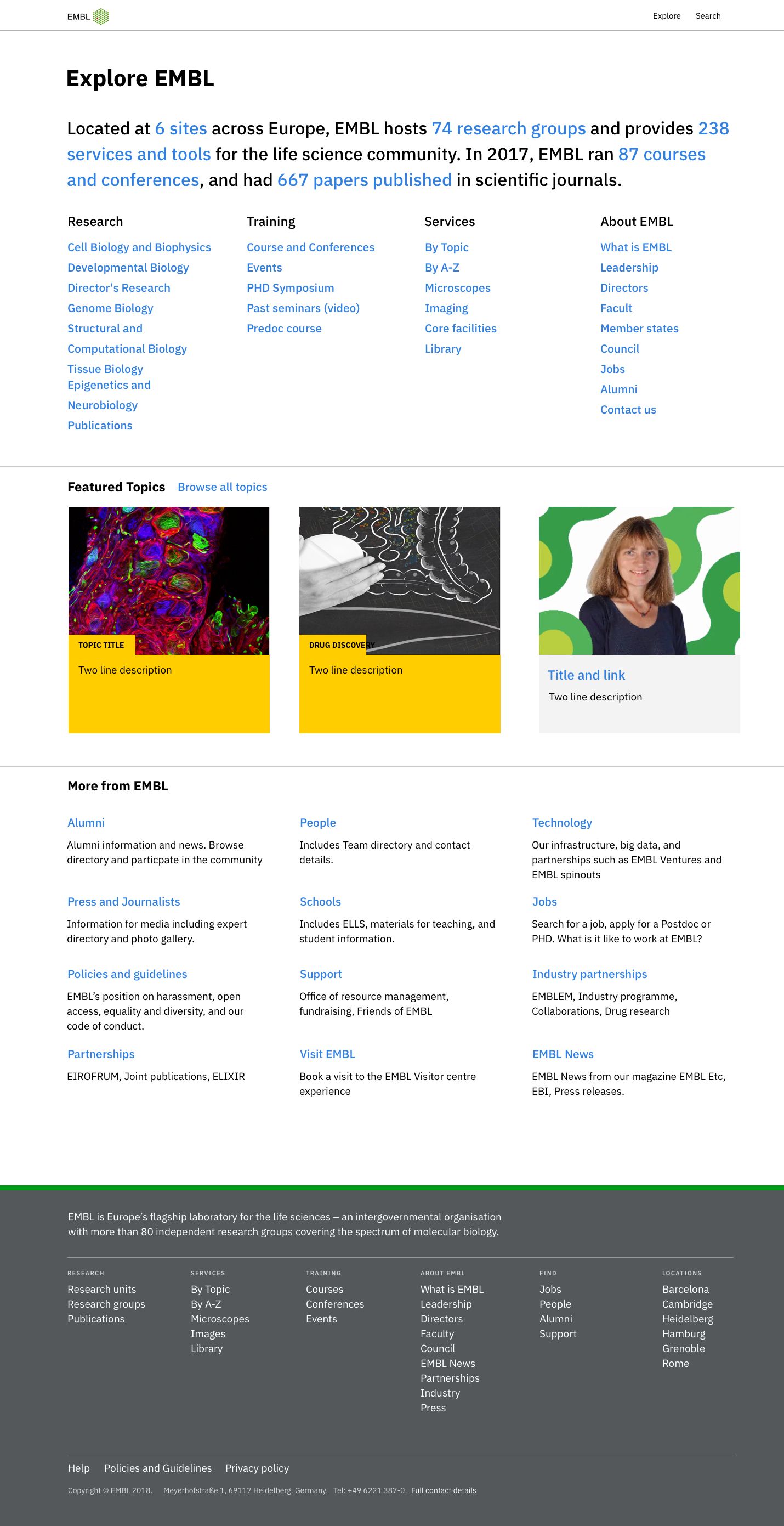 EMBL homepage