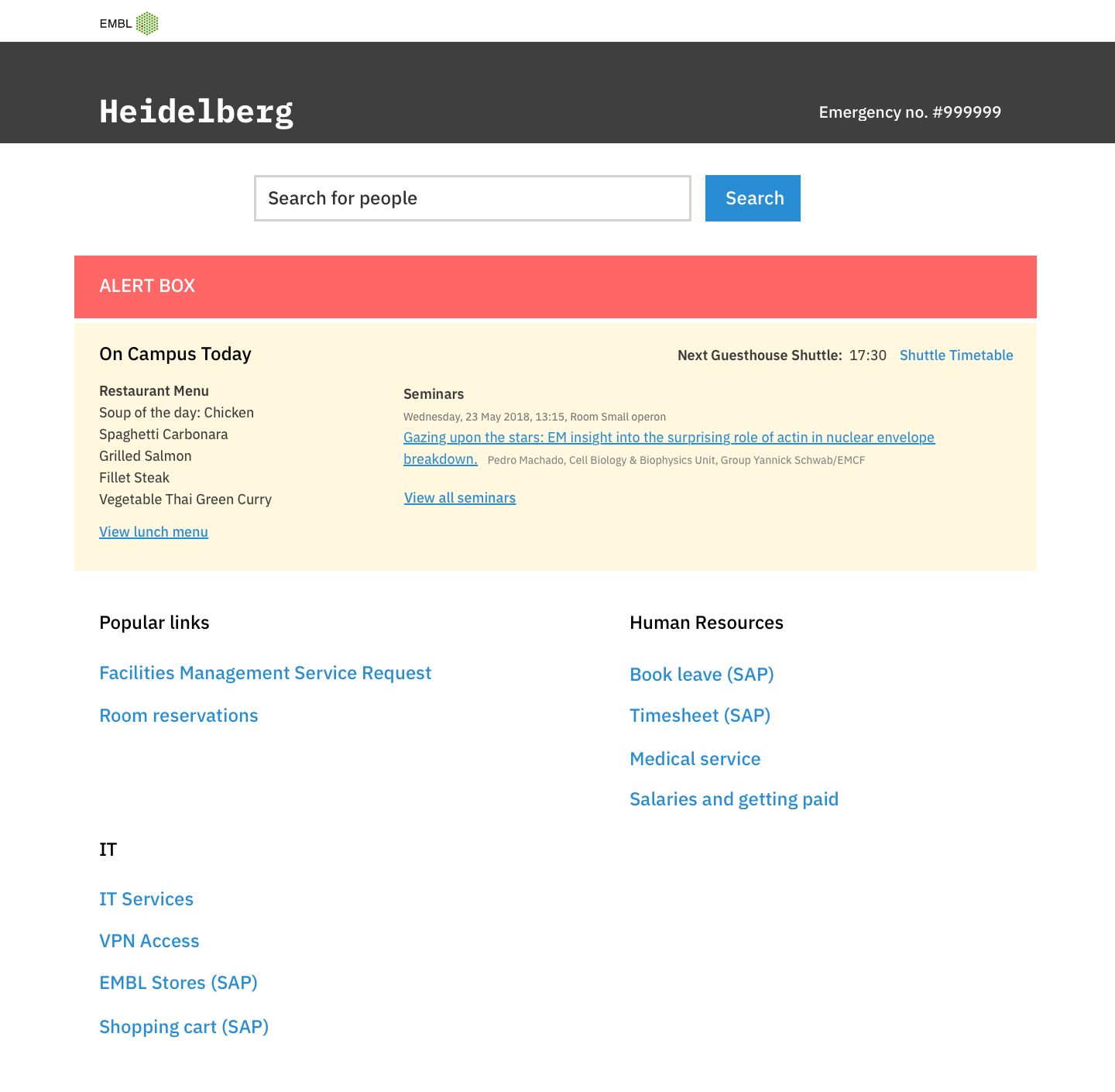 EMBL homepage