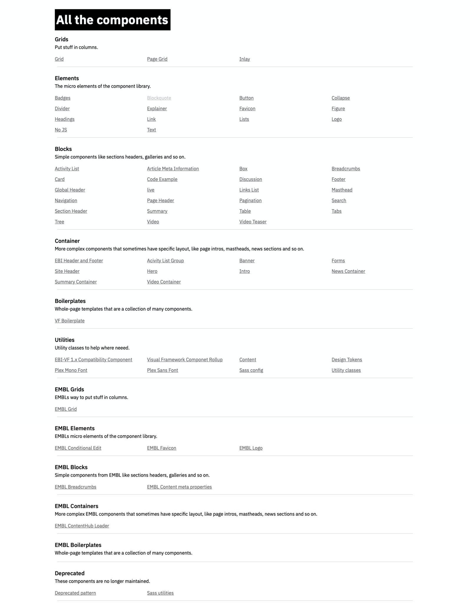 EMBL homepage