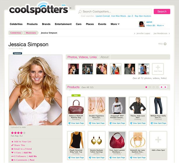 Coolspotters final UI