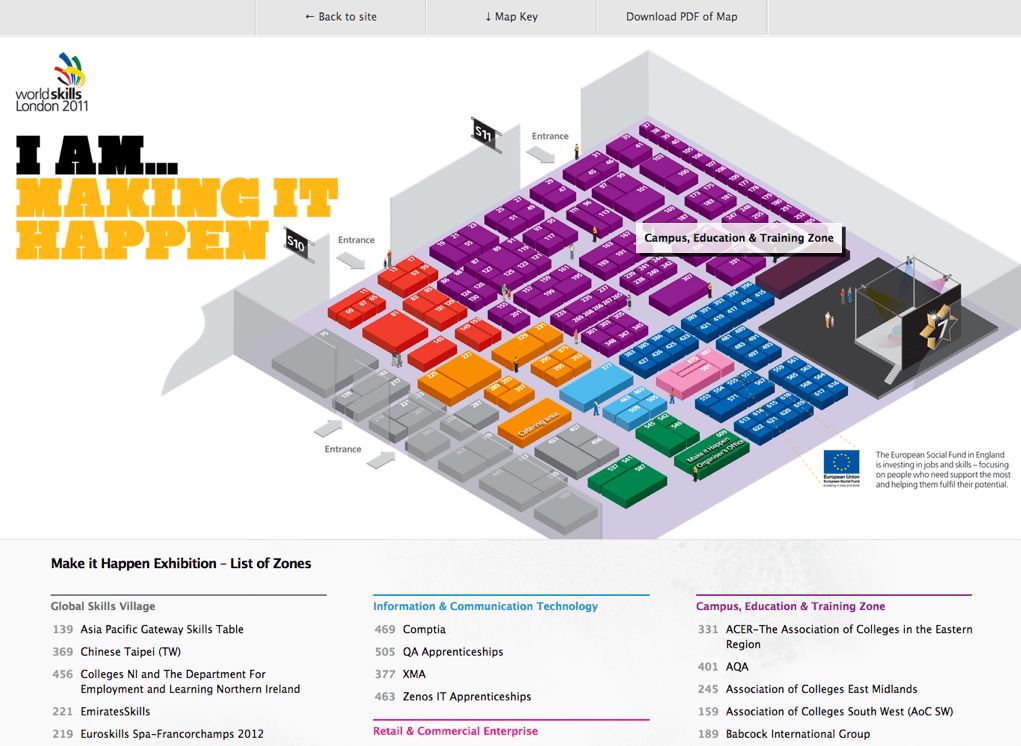 The World Skills London 2011 Map