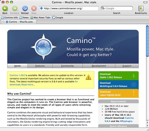Camino browser