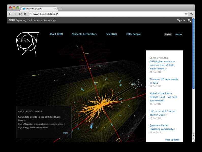 CERN Alpha Screenshot