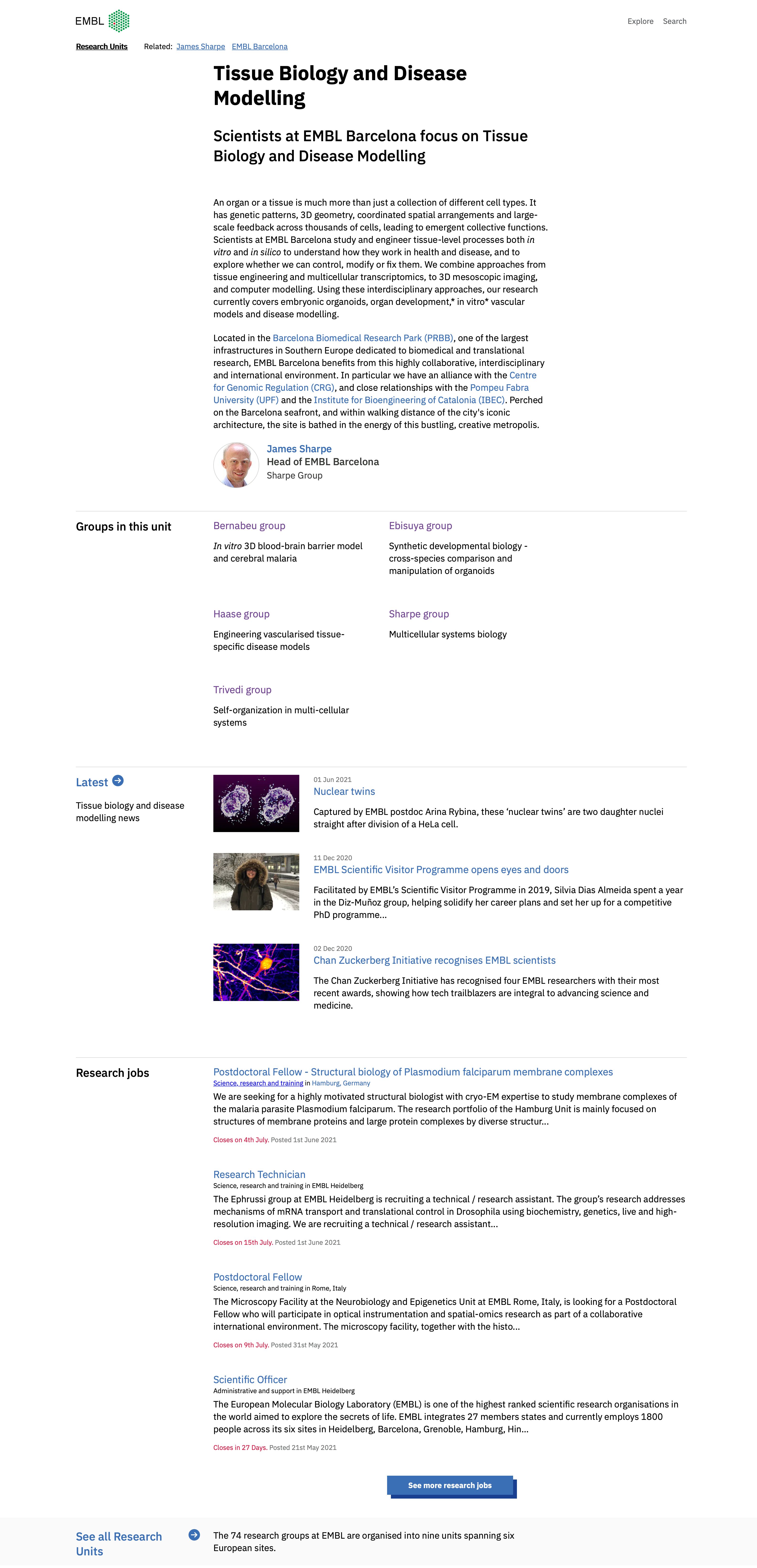 EMBL homepage
