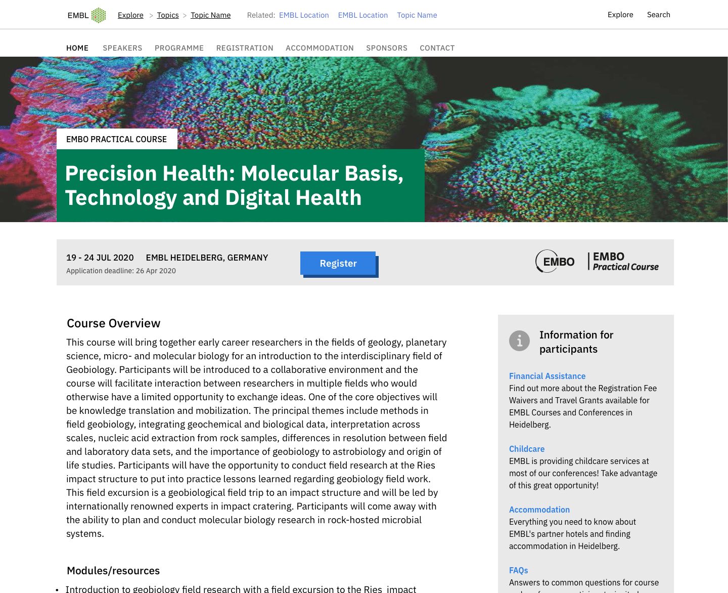 EMBL homepage