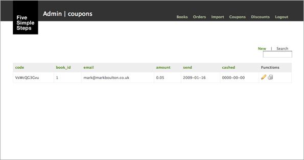 Five Simple Steps publishing back end