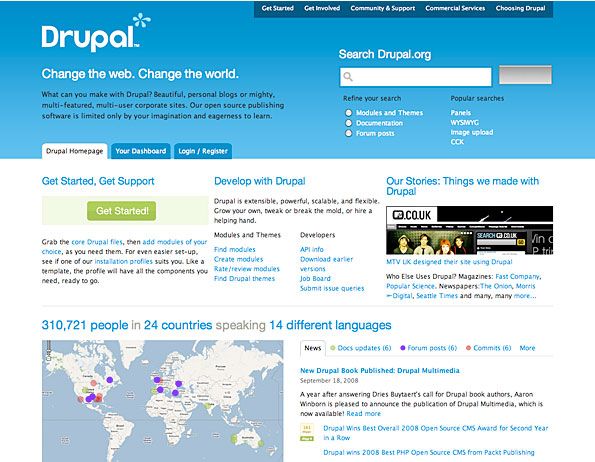 Drupal.org Iteration 7 homepage