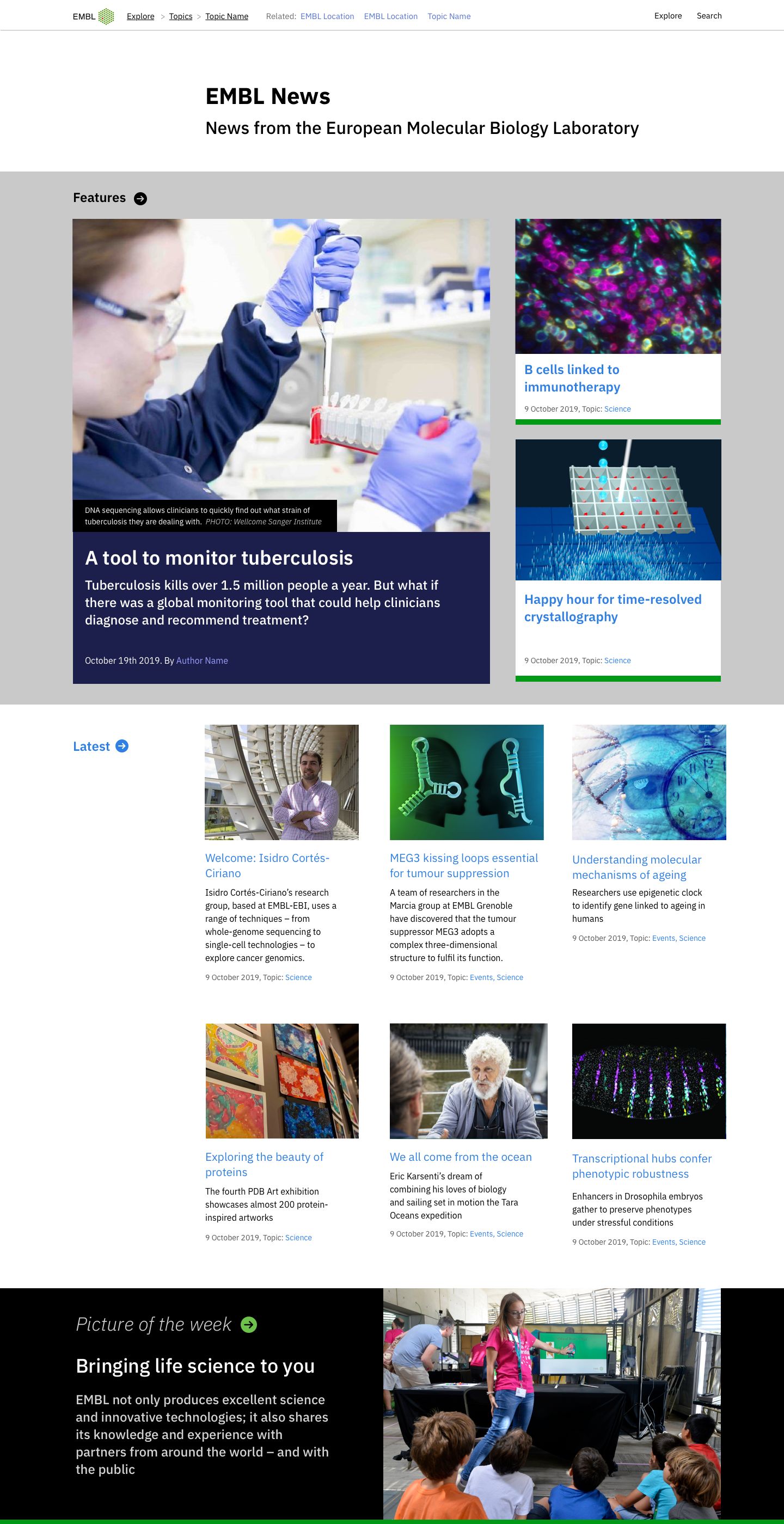 EMBL homepage